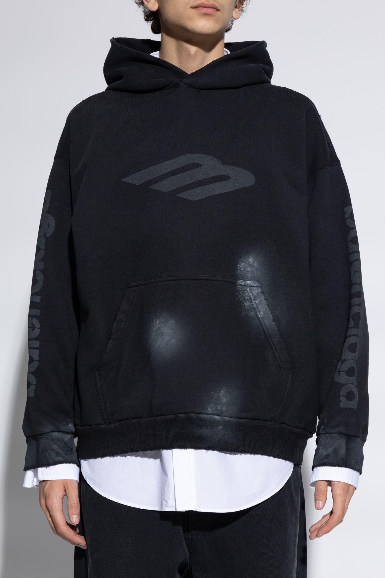 【可愛いデザイン♪】Balenciaga BLACK COTTON SWEATSHIRT Black Cotton sweatshirt Balenciaga - Vitkac AS